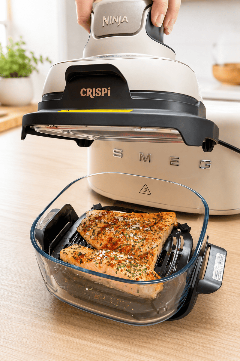 Ninja Crispi Salmon with Garlic, Paprika and Parsley