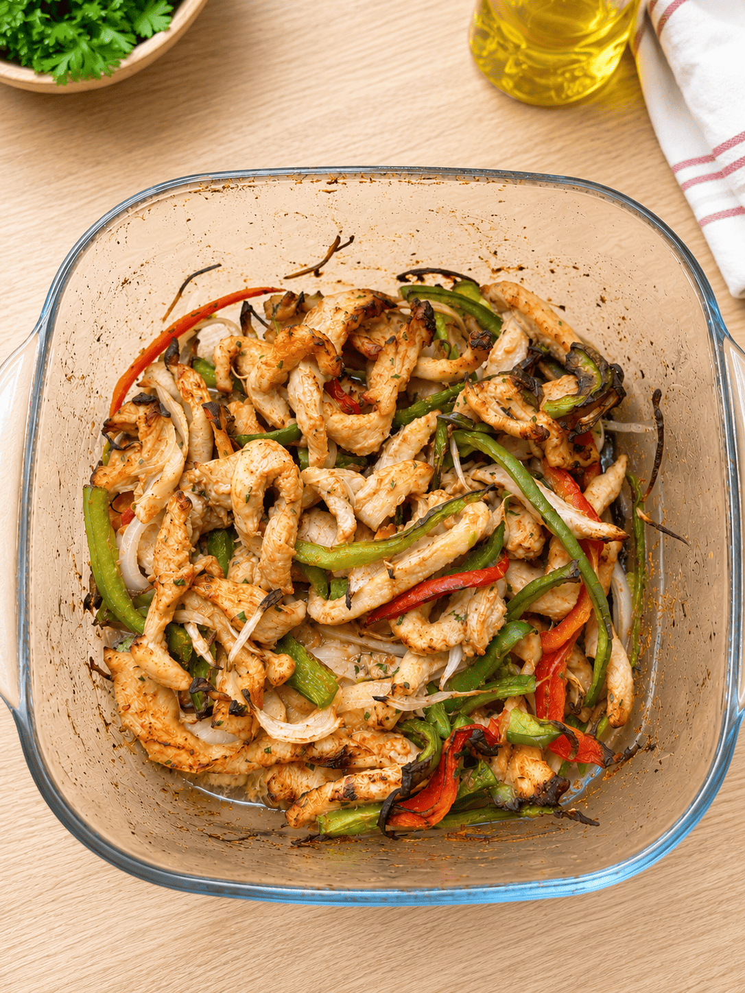 Ninja Crispi Chicken Fajitas with Peppers and Onion